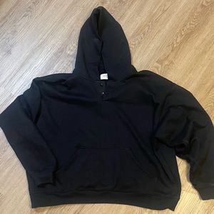 Fear Of God Sixth Collection Henley Hoodie size Medium black